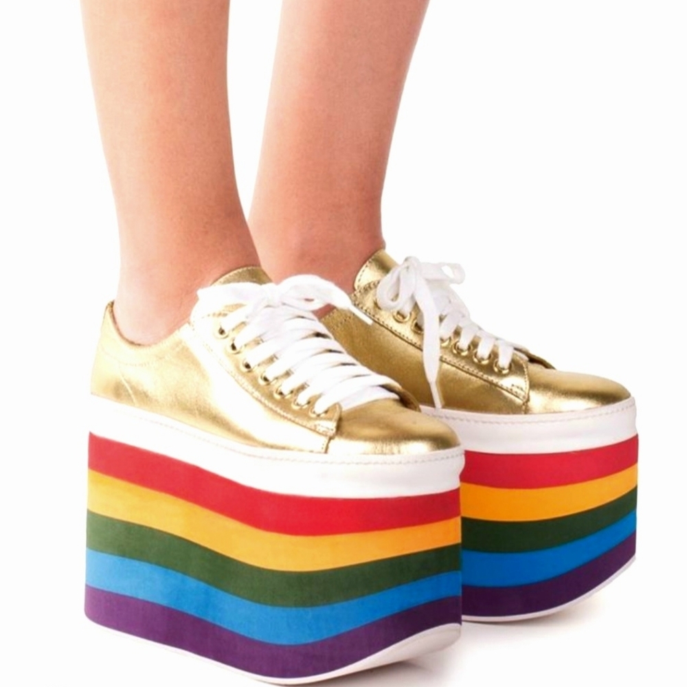 RARE Jeffrey Campbell Rainbow Platforms